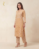 Almond beige cotton co-ord set