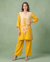 Beige-yellow ombré co -ord set