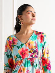 Flower clustered “Ambar” kurti pant se