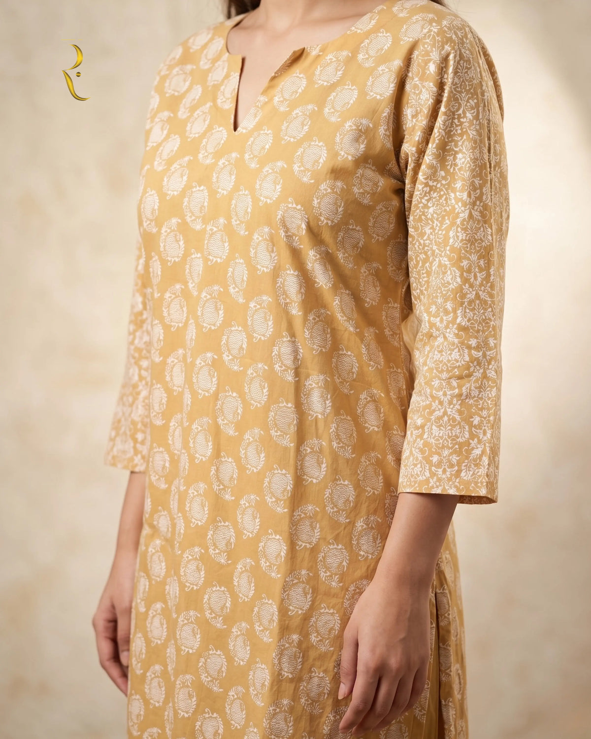 Almond beige cotton co-ord set