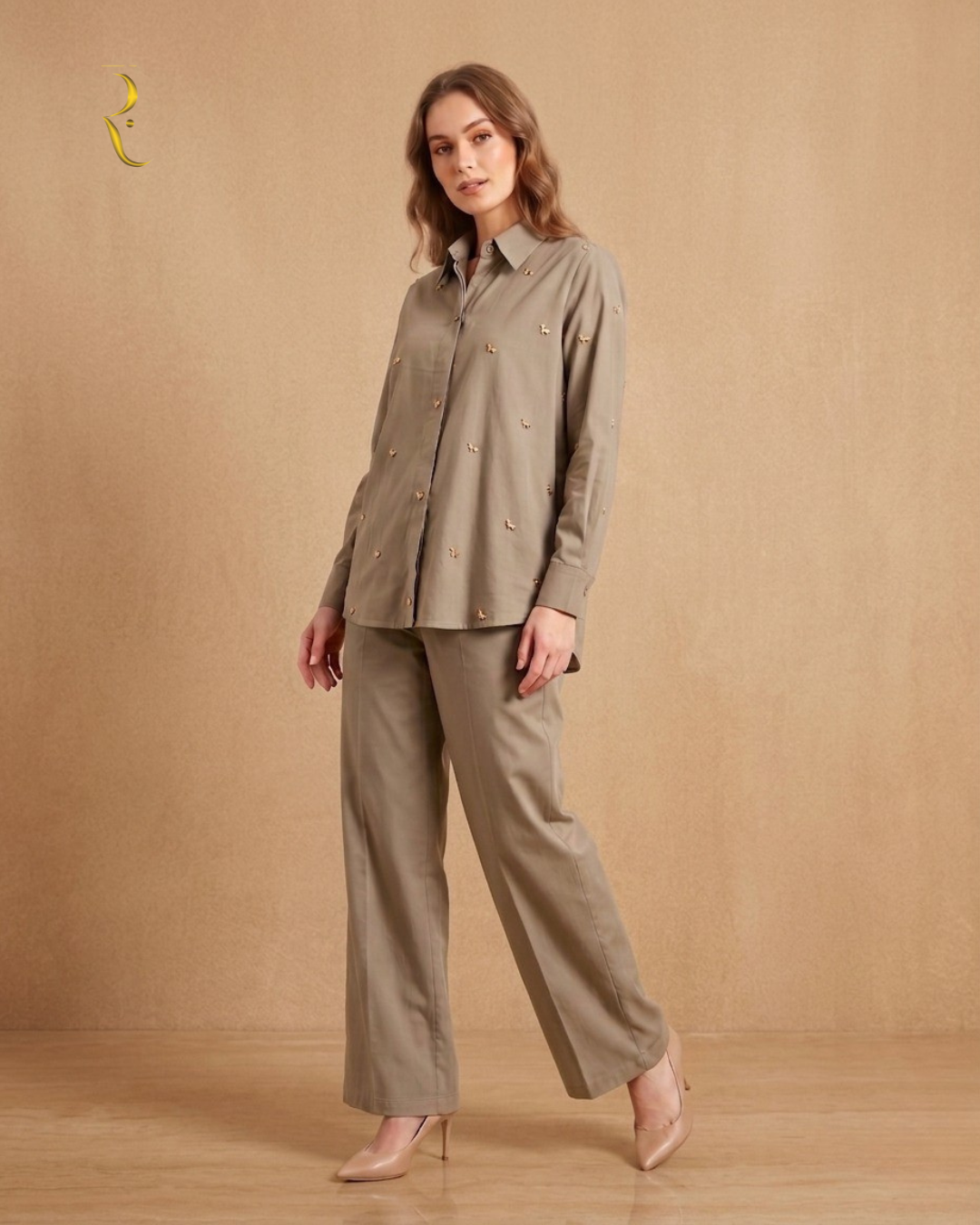 Olive Green Cotton Co-ord Set