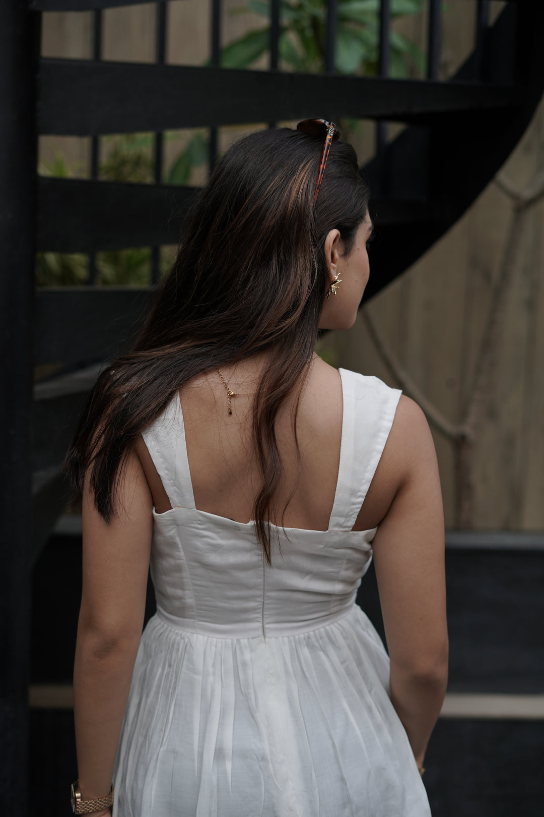 Cici White Peplum Top