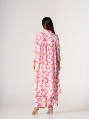 Flora Pink - Kurta Pant Set