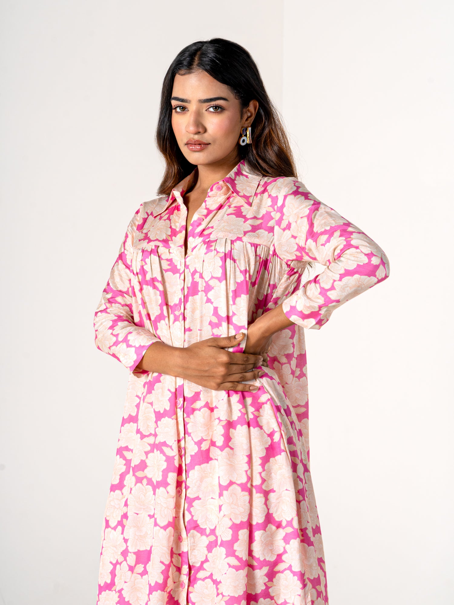 Flora Pink - Kurta Pant Set