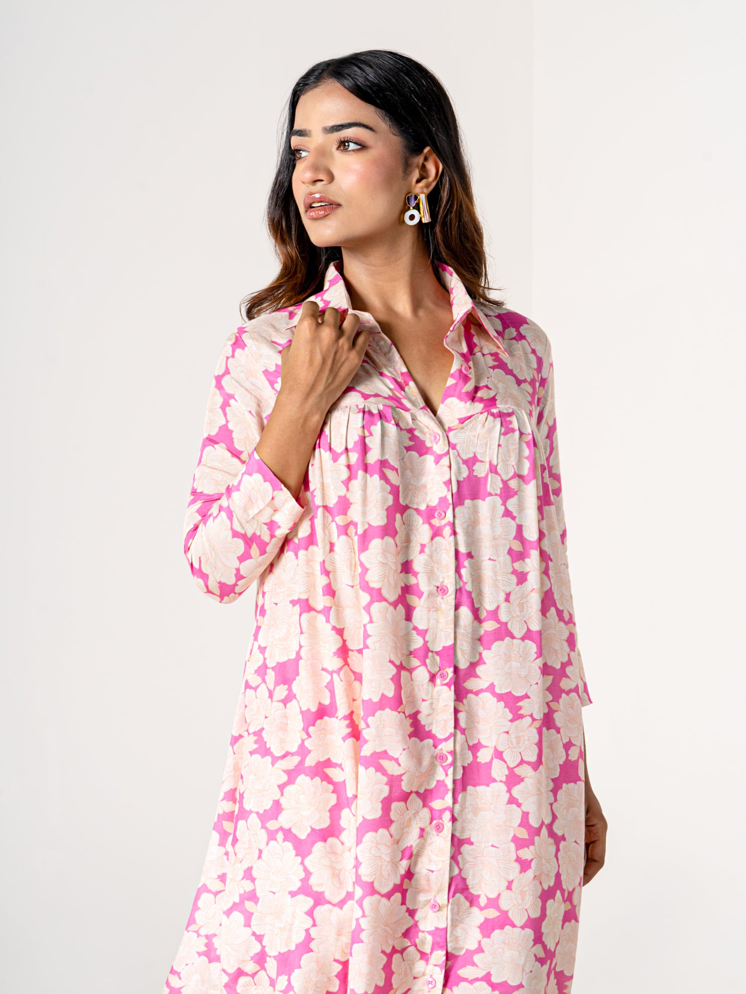 Flora Pink - Kurta Pant Set