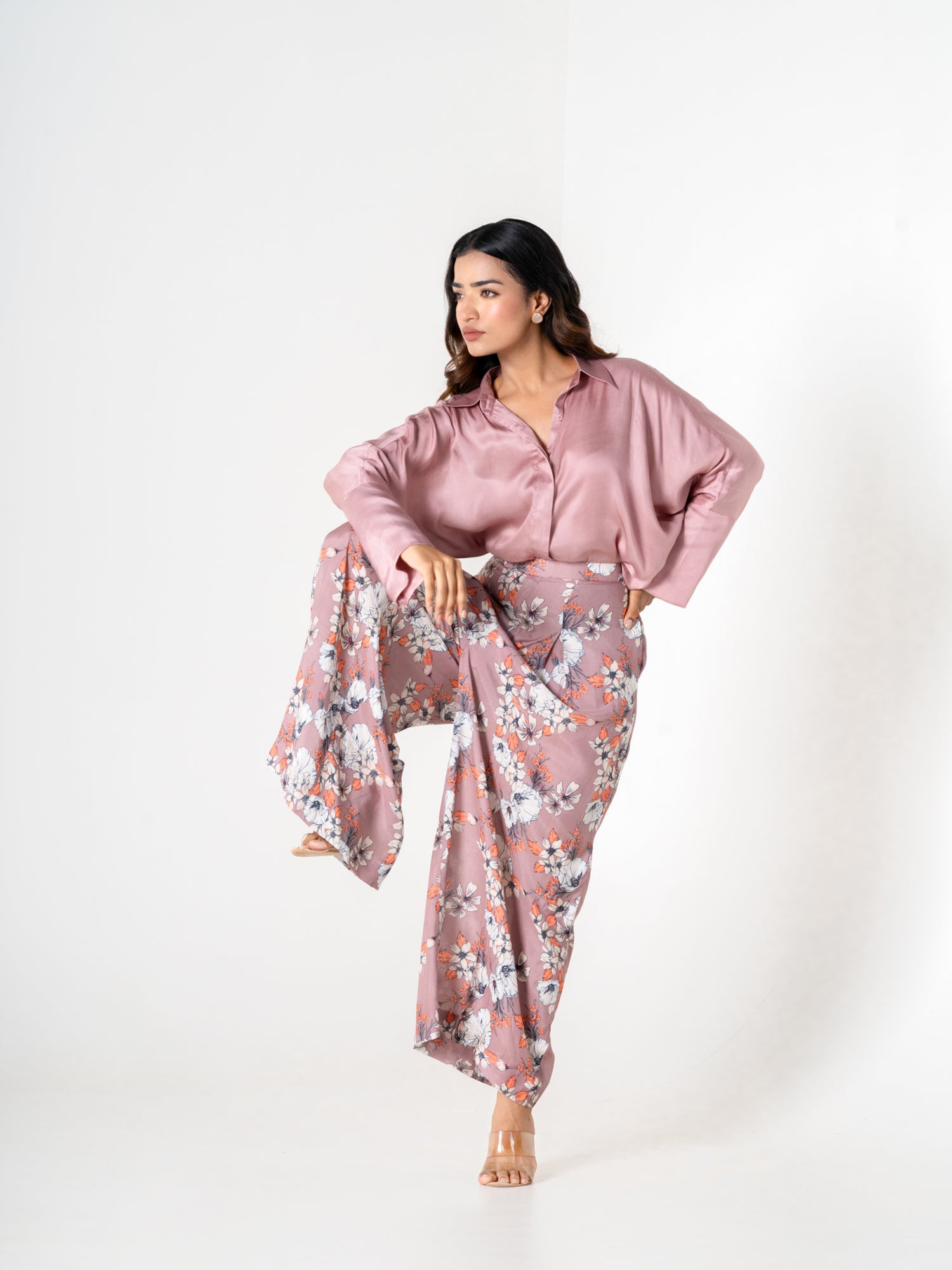 Blush Pink Kimono Top and Pant Set