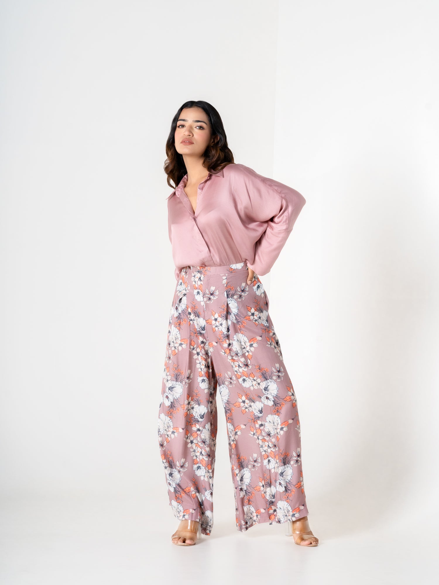 Blush Pink Kimono Top and Pant Set