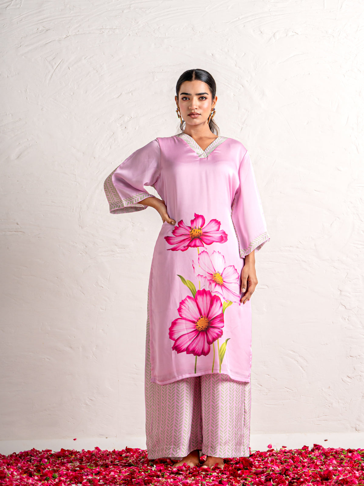 Iconic Pinks - Kurti Palazzo