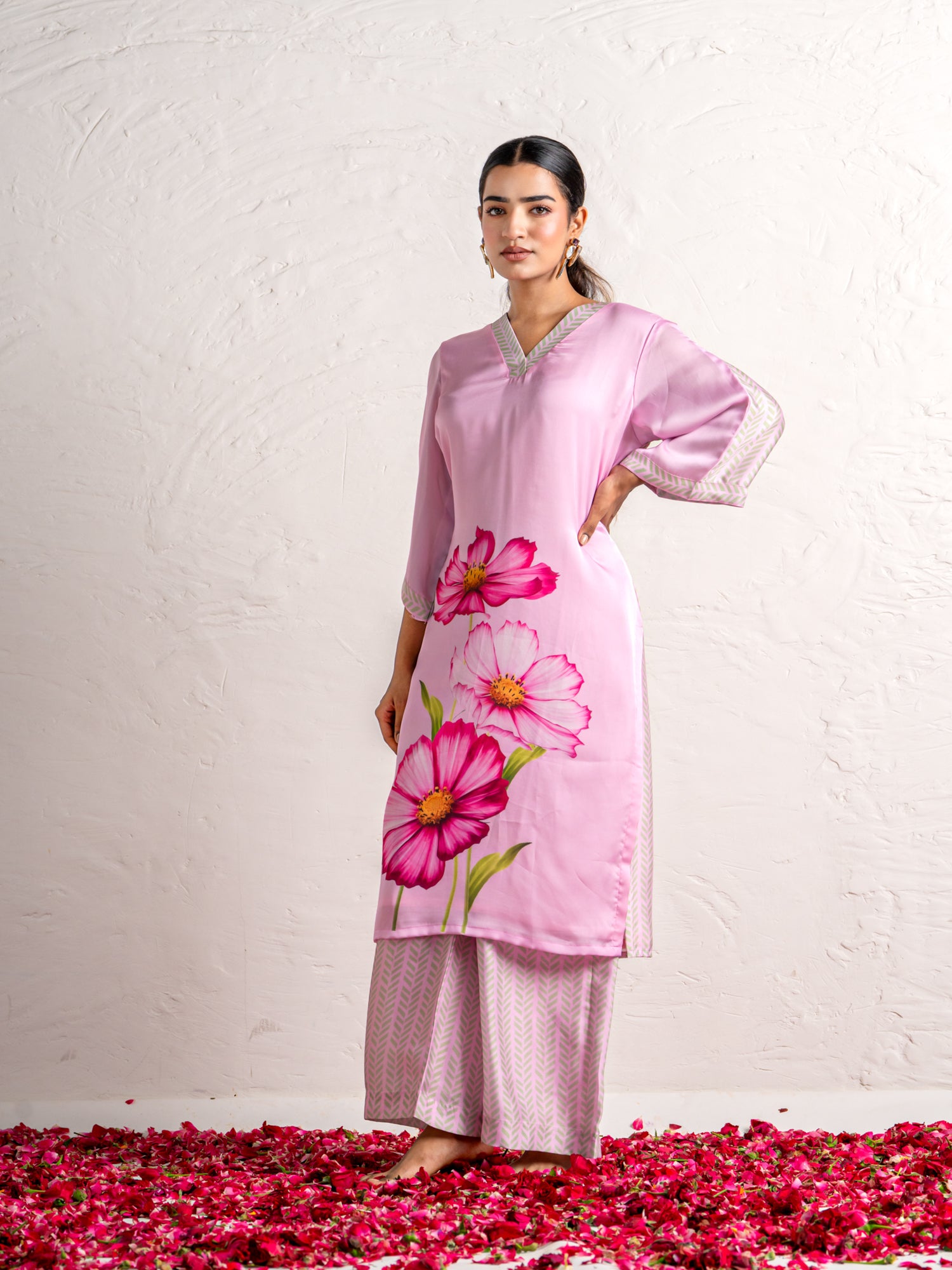 Iconic Pinks - Kurti Palazzo