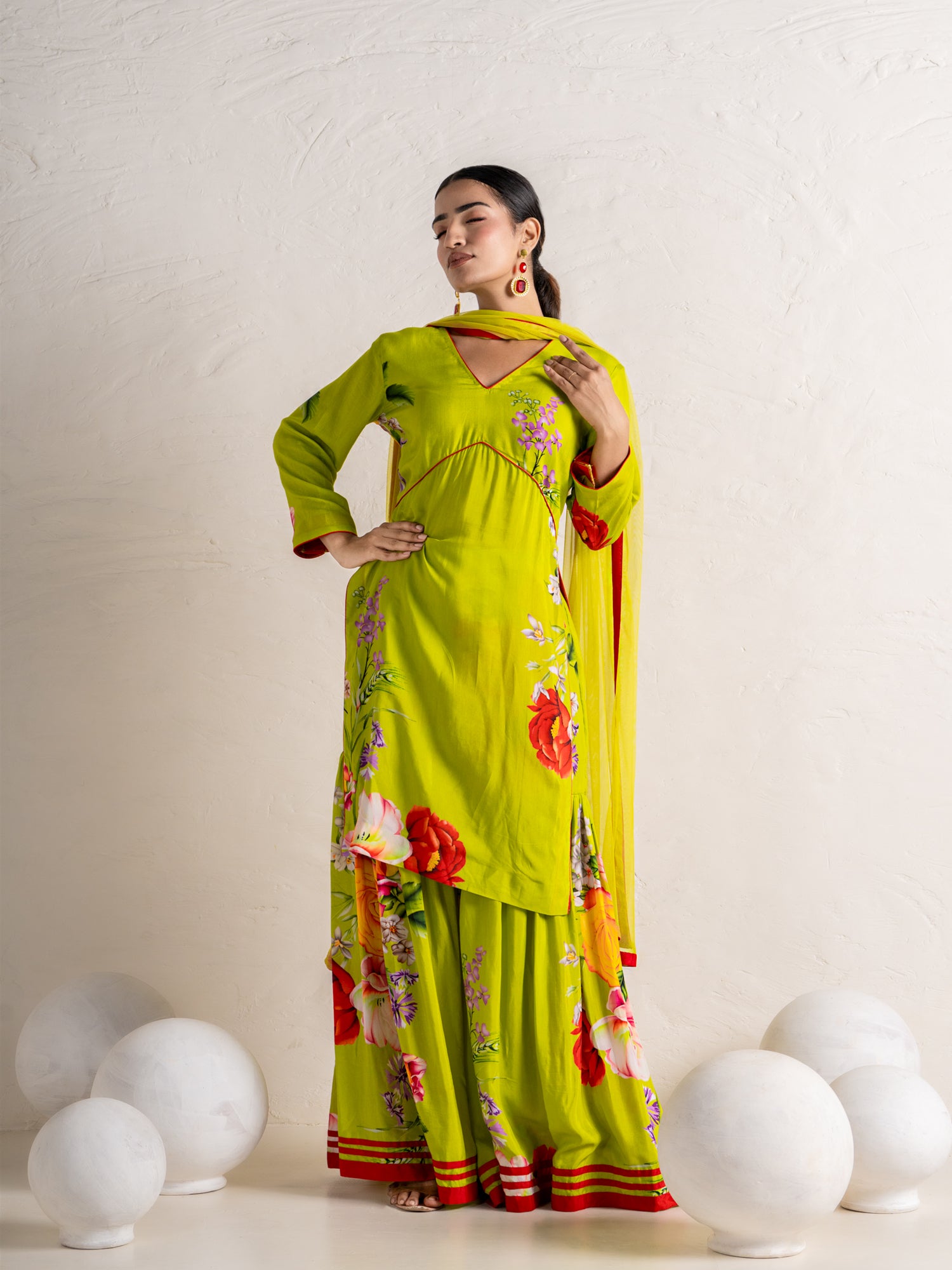 Lime green gotilo garara set