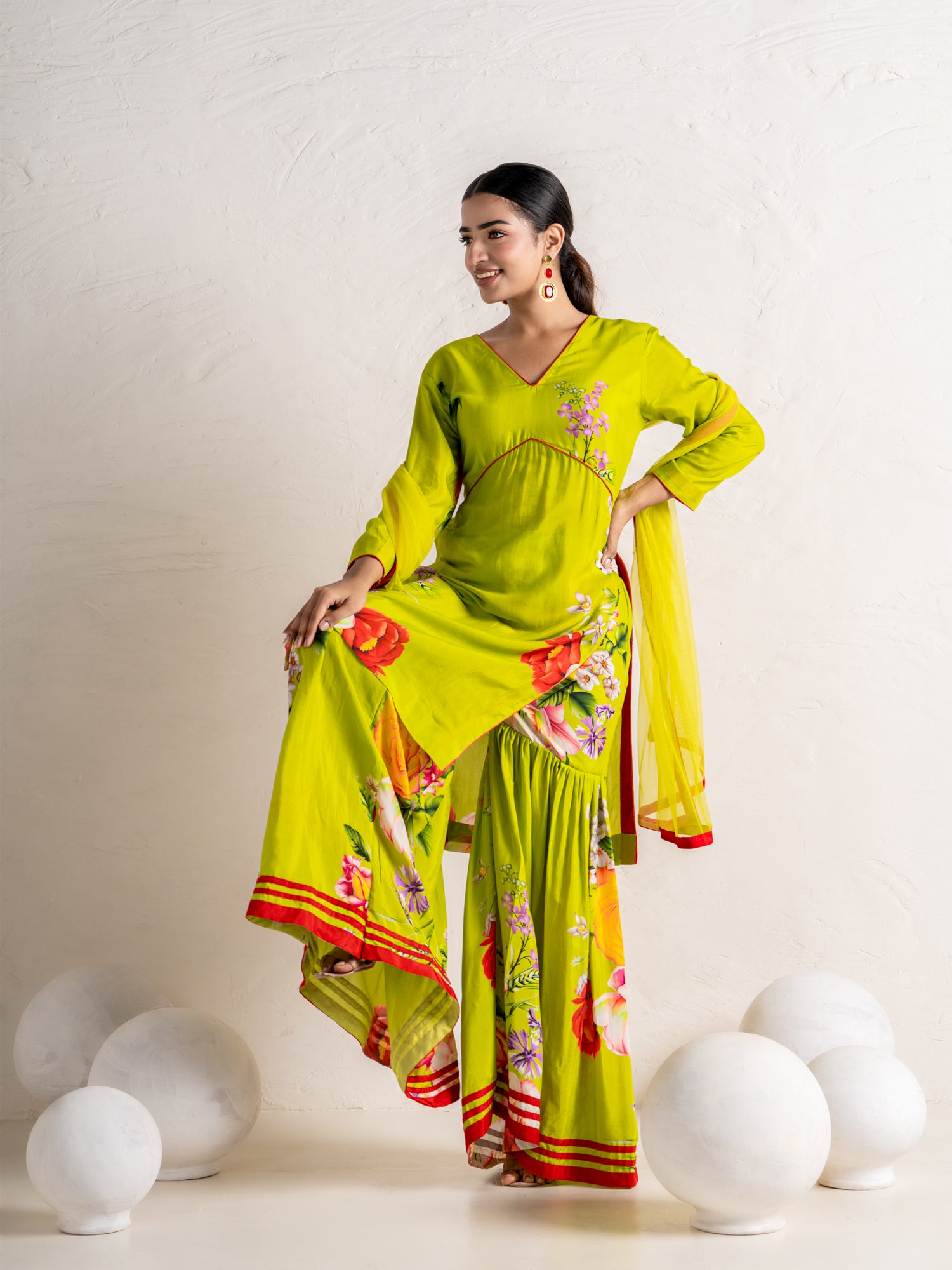 Lime green gotilo garara set