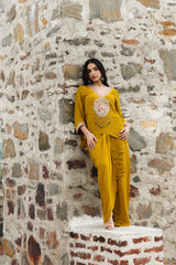 Dilruba Yellow Indowestern Dress